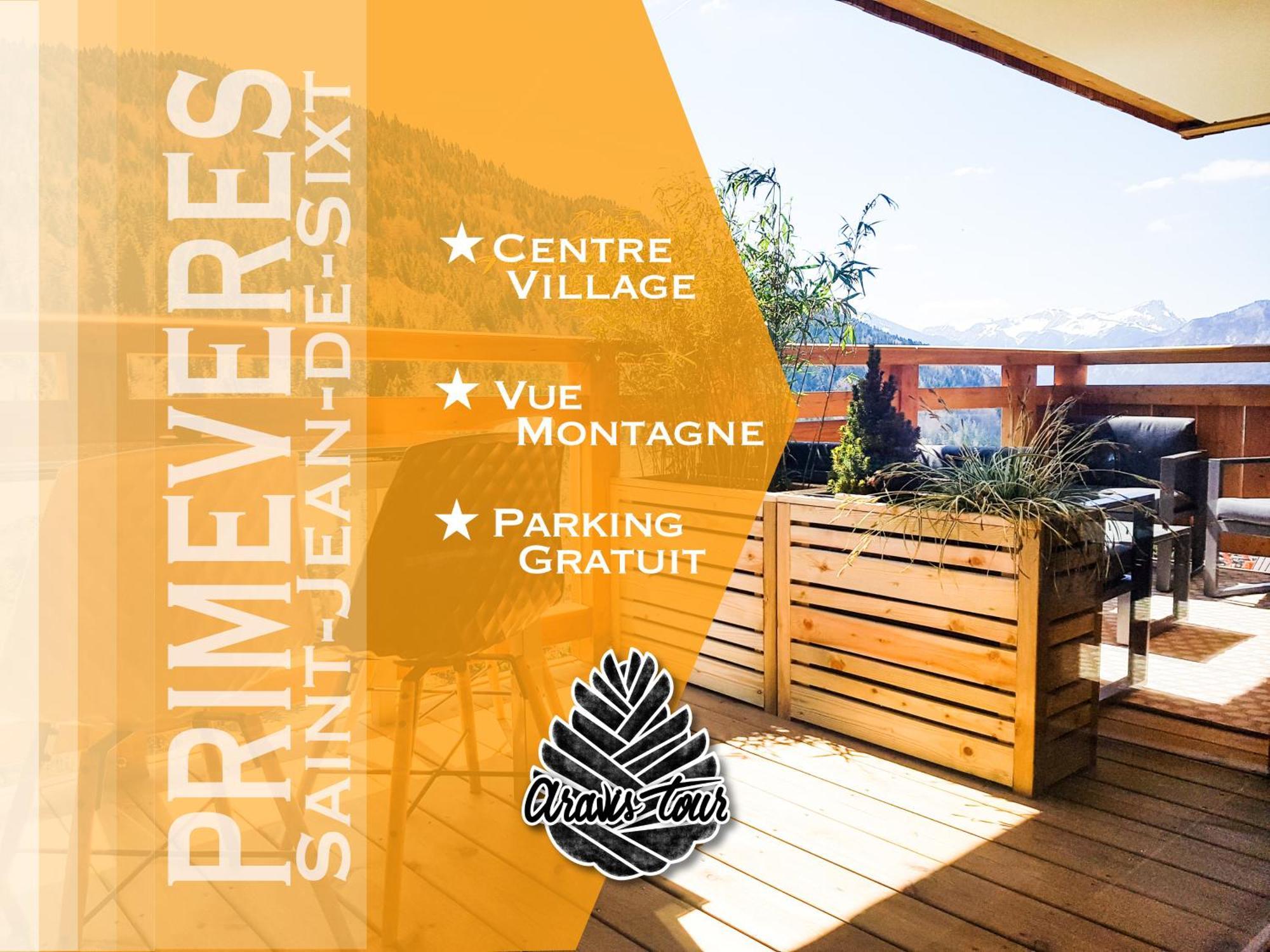 Appt Primeveres - Centre Village, Vue Montagne - Aravistour Saint-Jean-de-Sixt Ngoại thất bức ảnh